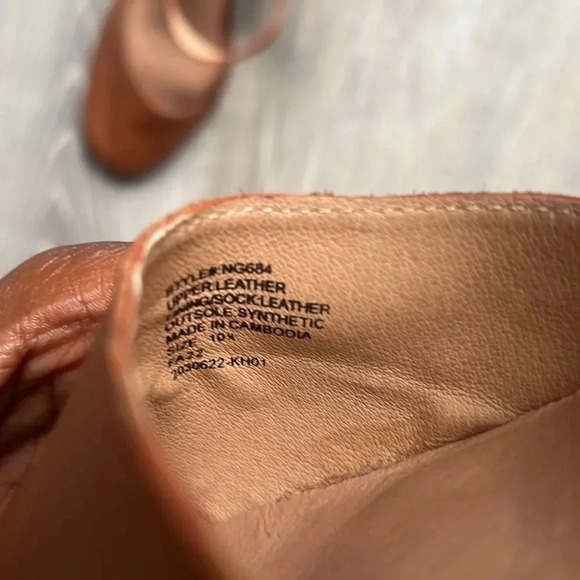 NEW Madewell Claudie Lugsole MaryJane Heels Leather Dried Maple - Picture 12 of 12